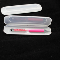 Nouvelle boîte d'affichage de stylo haut de gamme boîte de stylo de couleur PP boîte de stylo en métal à faible coût boîte en plastique mat étui Semi Transparent