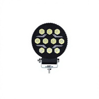 Lampe de travail LED pour remorque de camion, réflecteur hexagonal rond, ailettes de refroidissement, éclairage tout-terrain, projecteur auxiliaire