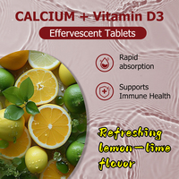 Comprimés effervescents personnalisables de calcium et vitamine D3 avec supplément de vitamine D3 pour renforcer les dents, les os et soutenir les articulations