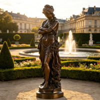 Sculpture d'art en bronze coulé personnalisable en hauteur, style antique, pour cour d'hôtel, statue en bronze