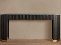 Console de rangement moderne en chêne massif Finnley - Écologique et durable pour les salons, les appartements, les hôtels