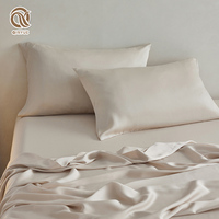 Parure de draps plats King Size écologiques 100 % Lyocell d'eucalyptus imprimés certifiés OEKO-TEX, personnalisables, à poches profondes