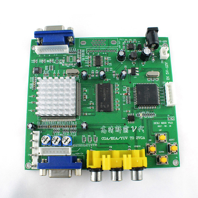 Video Converter CGA/EGA/YUV/RGB to VGA HD with English Support 24-Bit Color Multi-Resolution