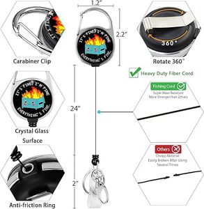 BSBH Custom <b>Polyester</b> ID <b>Lanyard</b> with Retractable Badge & Card Holder Sublimation Printed Logo Other <b>Lanyards</b> Included - Product Image 2