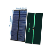 Mini 110X55mm dikdörtgen LED ışık güneş paneli bataryası şarj güç bankası 7.5V Epoxy epoksi ürün kategorisi