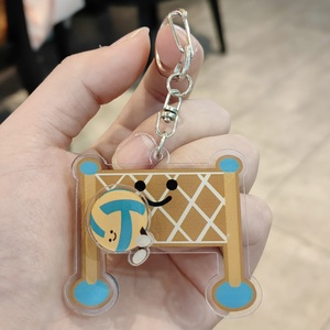 สินค้าขายดี ของที่ระลึกสำหรับคนรักกีฬา พวงกุญแจอะคริลิคการ์ตูนวอลเลย์บอลน่ารัก สีน้ำตาล ใช้เป็นสายคล้องโทรศัพท์หรือพวงกุญแจ ของขวัญวันเกิดสำหรับเด็ก - Product Image 5