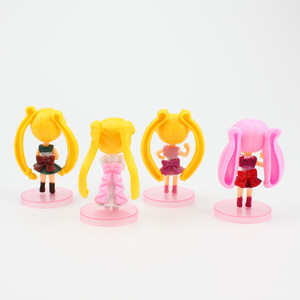 Sailor Moon Cake Decorations 6cm Dolls Reusable Birthday Cake Toppers 4-Piece Set - Product Image 5