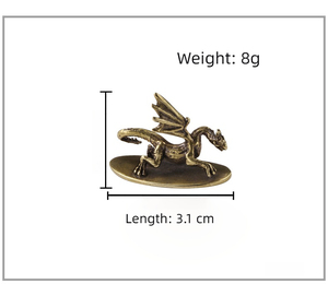 Artisanat en métal <span class=keywords><strong>Warcraft</strong></span> Feilong plus petits ptérosaures ornements en laiton dinosaure jouets poche petits ornements - Product Image 2