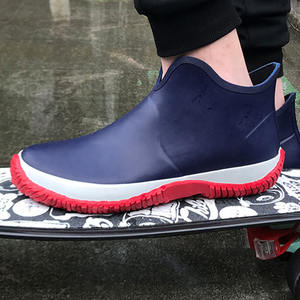 Venta al por mayor al aire libre impermeable antideslizante tobillo goma pesca cubierta botas lluvia Zapatos para hombres canotaje jardinería - Product Image 6