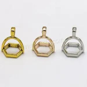 gold color plated Zinc Alloy Donut Pendant Bail for jewelry making different size for choice 3mm 4mm 1610508