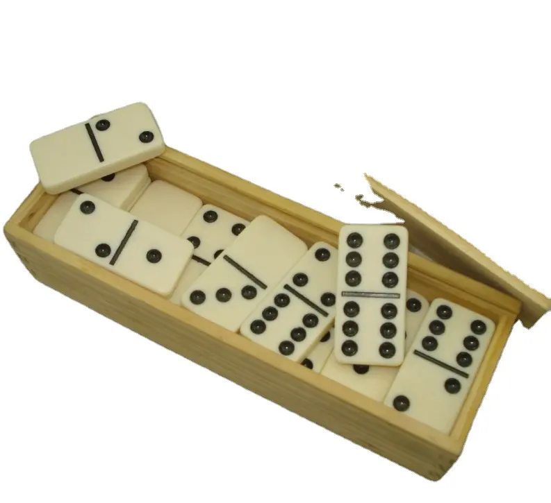 カスタム高級木製ドミノゲーム収納ボックスセット