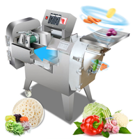 Multifunctionele automatische snijmachine, commerciële elektrische aardappel-, wortel- en gembersnijder, groentesnijder, dubbele uitvoering