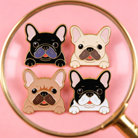 Mignonnes Broches en Métal Émaillé Motif Chien de Dessin Animé pour Ensemble de Broches, Décoration de Sac à Dos et Vêtements, Cadeau Animal, Objet de Collection