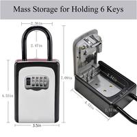 Serrure de mot de passe de sécurité à domicile cadenas de stockage de mot de passe externe sécurisé serrure à combinaison clé coffre-fort boîte à clés pour clés