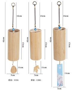 Retro Bamboo Wind <b>Chime</b> <b>Bell</b> Healing Instrument Traditional Hand-Cranked Courtyard Outdoor Balcony Hanging Ornament - Product Image 5