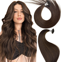 Ekstensi Rambut Remy Alami Asli dengan Kutikula Tertata Rapi, Harga Pabrik, Ujung Keratin Flat Tip Pre Bonded untuk Salon