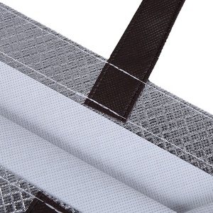 Fábrica de plata láser película de laminación no tejida bolso metálico cosido no tejida bolsa de - Product Image 4