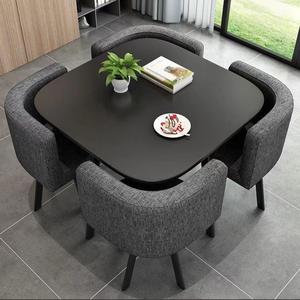 Mesa de Negociación Simple y Combinación de Sillas para Tienda, Cafetería, Recepción, Salón de Ocio, Mesa Redonda Pequeña - Product Image 2