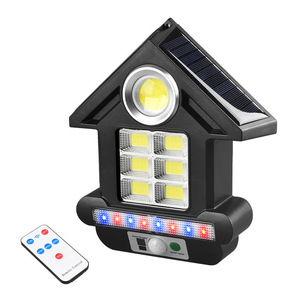 Solar <b>Wall</b> <b>Light</b> With <b>Remote</b> <b>Control</b> 16 24 Hours Lighting Outdoor Waterproof COB Security Lamp For Courtyard Garden - Product Image 2