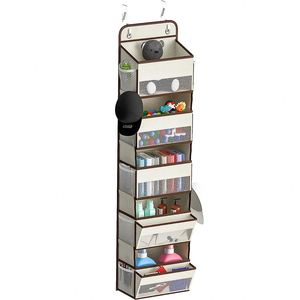 Hot Selling Storage Bag Non-woven Fabric <b>Large</b> Capacity Hanging Organizer Storage Bag With Mesh Pocket - Product Image 1