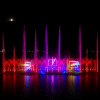Contratista General para Fuente Musical Flotante Comercial con Luces RGB/Láser, Acero Inoxidable, IP68 Impermeable, para Lagos, Ríos y Mar