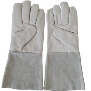 Fabrik preis Handarbeit Sicherheits schweiß gerät Ziegenleder Rindsleder Argon Mig Arc Wig Leder Schweiß handschuhe - Product Image 1