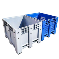 Grand conteneur de palette en plastique pliable pour l'industrie des transports 1200x1000x760mm