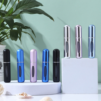 Mini atomiseur en aluminium de voyage de poche de 5ml rechargeable capacité de 5ml pompe de bouteille de parfum vide pulvérisateur huiles essentielles utilisation cosmétique