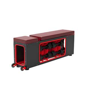 スチールダンベル収納ベンチ強力150kg荷重付き + 5sスイッチベンチプレス/フライ/スクワットモード省スペース - Product Image 3