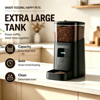 Comedero Inteligente para Mascotas con Control Automático de Carga, Dispensador de Acero Inoxidable de 6L, Temporizador de Alimentación, Gran Capacidad, Aplicación para Perros y Gatos, con Wifi