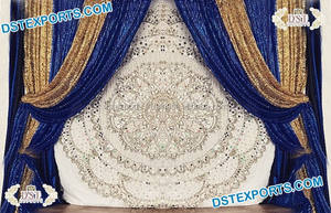 Cortinas de fondo bordadas para boda, hermoso Maharani, Gujarati, Real - Product Image 3