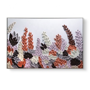 Cứu trợ Acrylic sơn trừu tượng hoa tay nặng dầu sơn bởi Palette dao <span class=keywords><strong>Gallery</strong></span> bọc vải với nổi khung tác phẩm nghệ thuật - Product Image 4