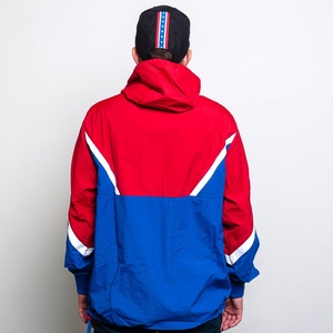 Custom Retro Patchwork Street Zip-Up Anorak Windbreaker Unisex Oversized Hooded Nylon <b>Cycling</b> Jacket Casual <b>Stand</b> Lightweight - Product Image 3