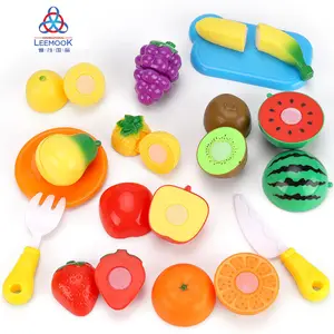 Leemook 14pcs定制婴儿塑料abs玩具切割水果蔬菜套装切割玩具儿童蔬菜水果玩具