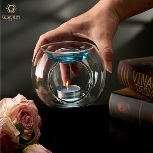 ที่อุ่นเทียนแก้วแบบมีสไตล์ที่จุดเทียนหอมที่จุดเทียนทีไลท์เครื่องพ่นน้ำมันหอมระเหยและเครื่องละลายขี้ผึ้ง - Product Image 6