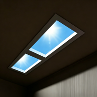 Plafonnier LED BBIER Panneau Ciel Bleu 100-277VAC CCT Dimmable Contrôle Sans Fil Intelligent Effet Ciel Artificiel