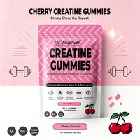 Neewwon Gummies de Créatine Monohydrate Végétaliennes Sans Sucre 5g Saveur Cerise Soutien Nutritionnel pour les Performances Sportives des Femmes