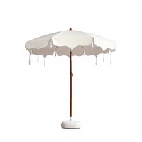 Parasol de piscine Dizzi Restaurant Tassel, manuel, pour extérieur, épaissi, robuste, résistant au vent et à la pluie