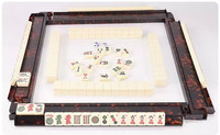 Support et pousseur de Mahjong de luxe moderne en ABS Tortoise avec aimants pour tuiles de Mahjong américain, conception portable