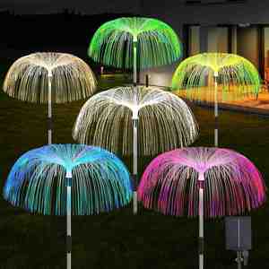 Nuevas Luces Solares LED para Jardín con Forma de Doble Medusa, Resistentes al Agua IP65, con 7 Colores Cambiantes, para Caminos, Césped y Patio Trasero - Product Image 1