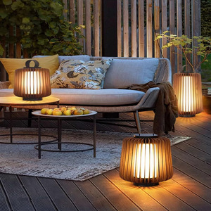 Lampe solaire portable d'ambiance, étanche, en acier inoxydable, pour patio, jardin, balcon, terrasse - Product Image 2