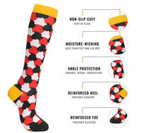 Qualité de luxe genou haute longue sport Deadlift chaussettes automne tricoté pour enfants personnalisable manchette bas numérique dessiné à la main