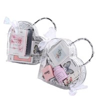Boîte cadeau personnalisable pour la Journée des enfants, boîte cadeau en acrylique en forme de rose, design de rose en forme de cœur, Nouvel An