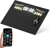 Tapis de souris en verre avec éclairage dynamique RVB personnalisé pour le jeu et le bureau, avec emballage personnalisé, accessoire de bureau amusant