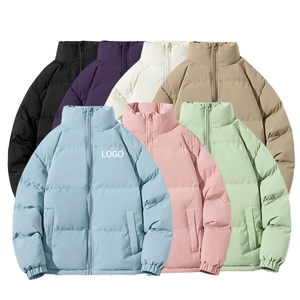 Gran oferta, chaqueta acolchada de invierno con logotipo personalizado para hombre, ropa gruesa y cálida de talla grande con cierre de cremallera, estilo informal recubierto - Product Image 1