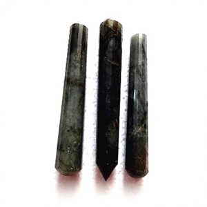 Varita de Masaje Tallada a Mano con Cristal Facetado de Opalita, Piedra Semipreciosa Natural para Sanación con Reiki - Product Image 5