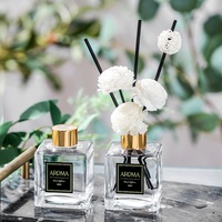 Diffuseur à bâtonnets d'huiles essentielles sans flamme, parfum longue durée, bouchon doré 150ml, vente en gros usine