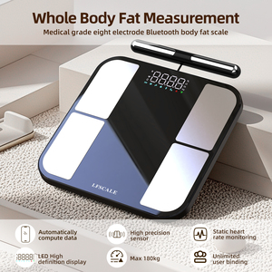 Electrodos de contacto LED de 8 puntos inteligentes ODM únicos, <span class=keywords><strong>báscula</strong></span> BIA de medición de peso con <span class=keywords><strong>báscula</strong></span> inteligente de grasa corporal Digital de <span class=keywords><strong>bioimpedancia</strong></span> - Product Image 2