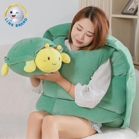 Coussin en peluche géant Tortue Abeille avec rembourrage en coton PP, taille 50-70cm, unisexe pour enfants, décoration d'intérieur