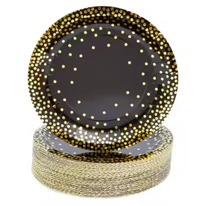 Hot Selling 7 Inch Disposable Foil Plate Exceptional Quality for Modern Parties Cake Desserts Party Tableware <b>Table</b> Decorations - Product Image 5